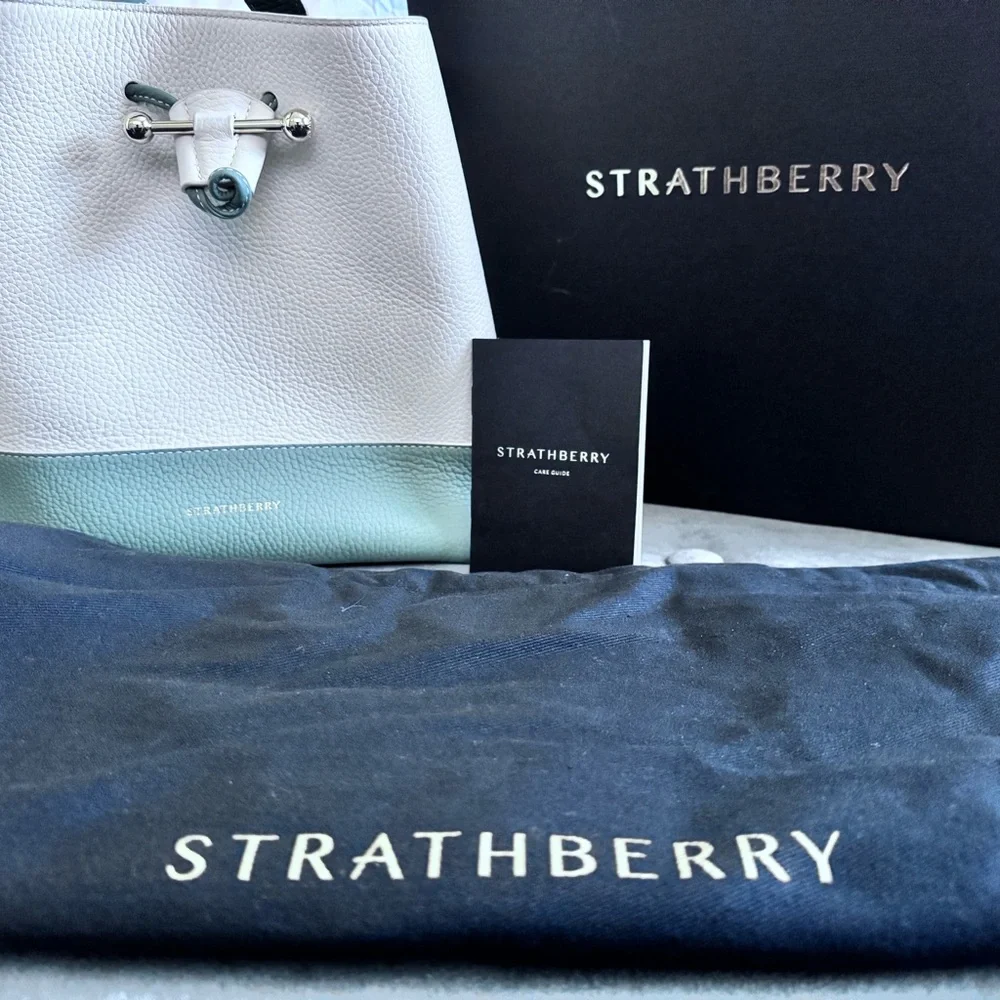 Strathberry White and Green Women's Bag - Picture 1 of 1